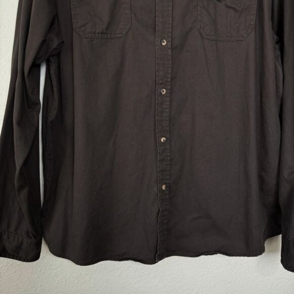 Wrangler brown button front long sleeve collared shirt 2XL - Picture 4 of 9